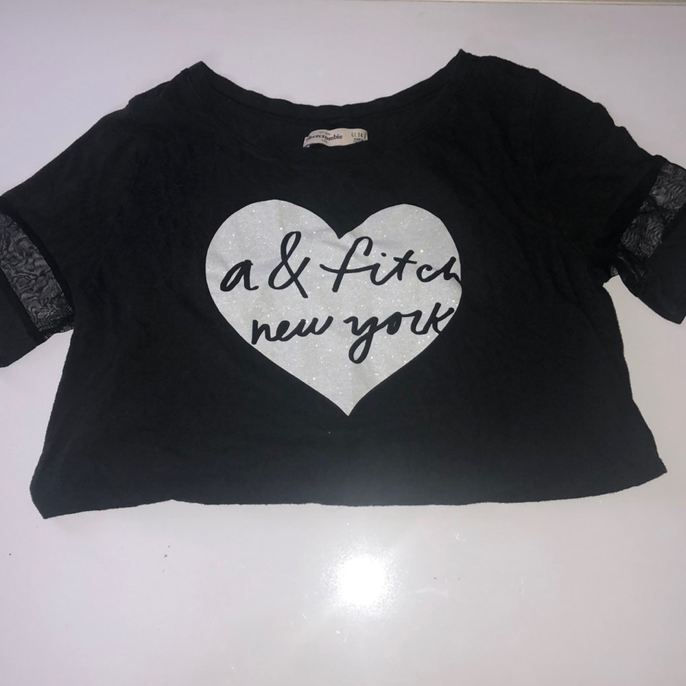 ABERCROMBIE GIRLS SHIRT WITH SHEER ARMS 😍 L(14)